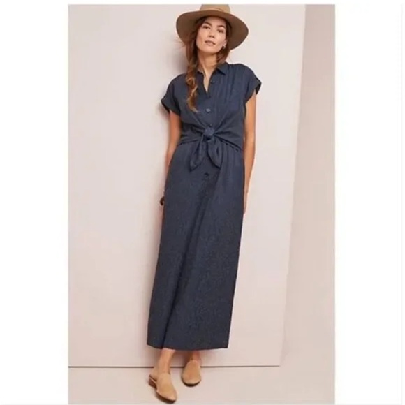 Anthropologie Ett Twa Sz 10 James Tie-Waist Jumpsuit - Picture 2 of 15